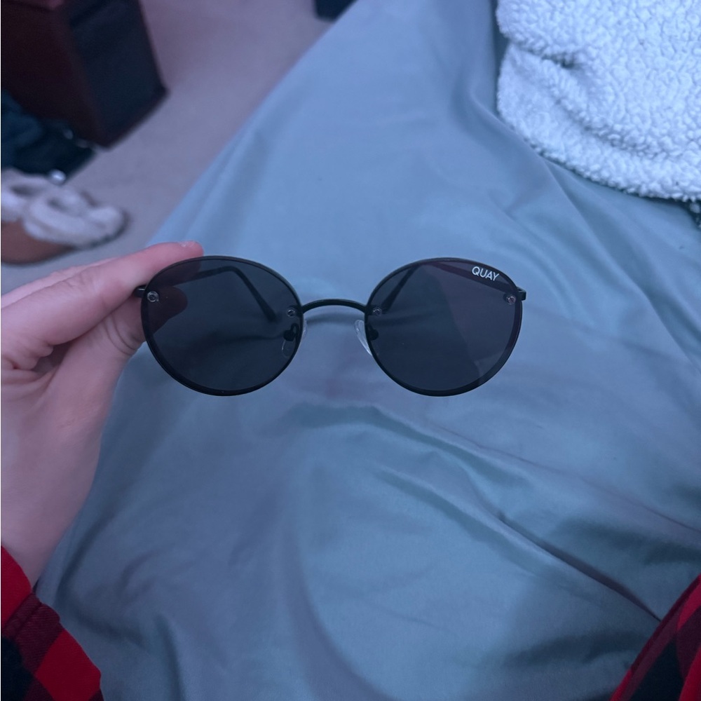 Quay Australia Black Round Sunglasses